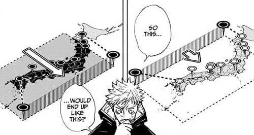 Yuji Itadori thinking about Tokyo Colony 2 in Jujutsu Kaisen Season 3